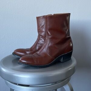 Vintage Leather Cowboy Boots